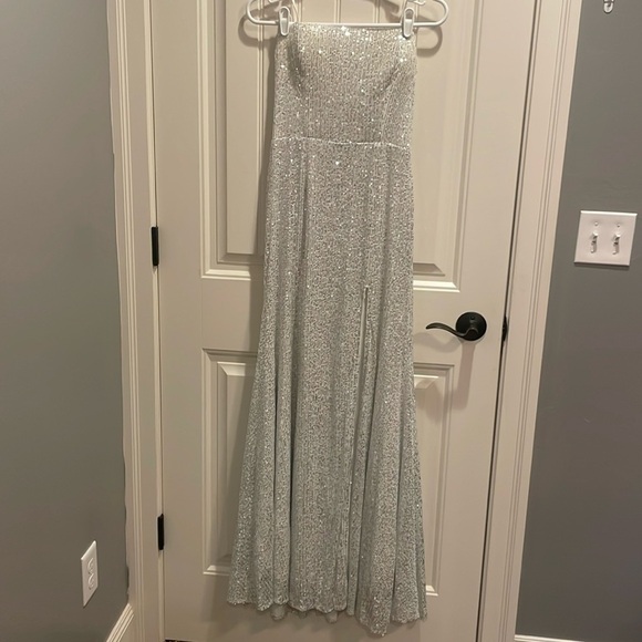 Hello Molly White Sequin Formal Dress - Picture 3 of 5